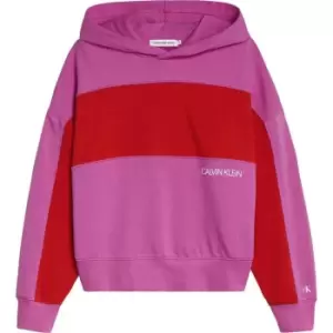 Calvin Klein Jeans Colour Block Hoodie - Pink