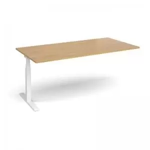 Elev8 Touch boardroom table add on unit 2000mm x 1000mm - white frame