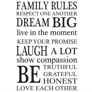 Fine Decor Wall Pops Family Rules Wall Art Kit