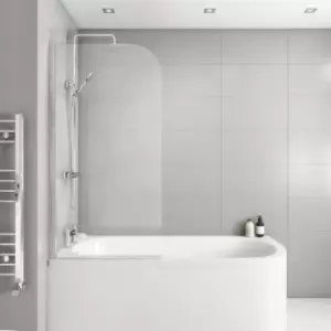 Taurus Hinged 1450mm 6mm Chrome Bath Screen