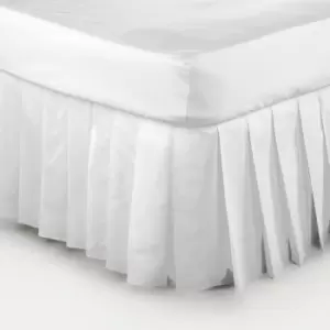 Belledorm Easy Fit Knife Pleated Platform Valance (Double) (White) - White