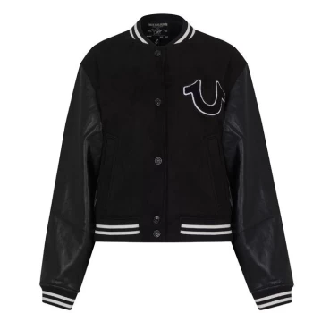 True Religion Varsity Jacket Womens - Onyx 1001