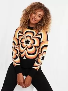 Joe Browns Floral Jumper -orange, Orange, Size 12, Women