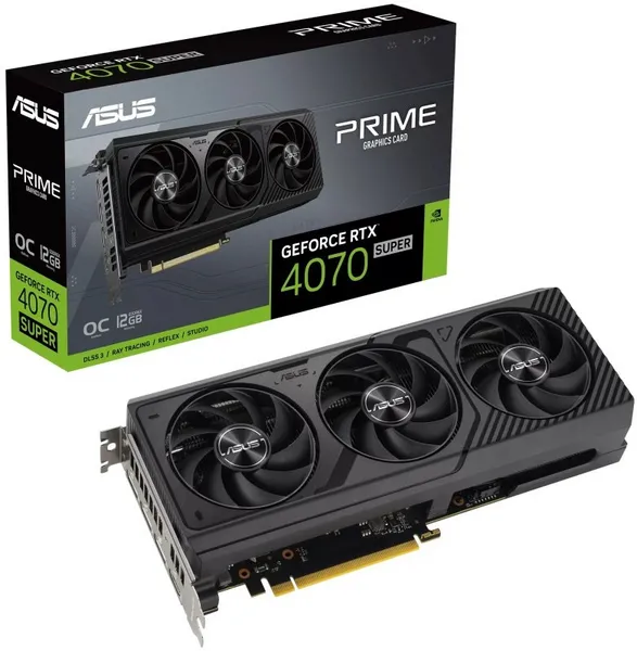 ASUS GeForce RTX 4070 SUPER Prime OC 12GB GDDR6X Graphics Card