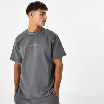 Jack Wills Jacquard T-Shirt - Slate