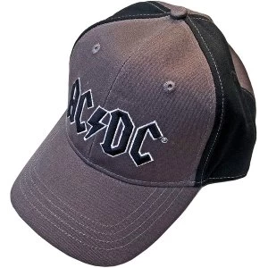 AC/DC - Black Logo Unisex Baseball Cap - Grey/Black