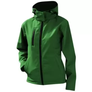 Result Core Womens/Ladies Lite Hooded Softshell Jacket (XS) (Vivid Green/Black)