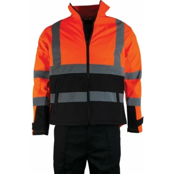 Hi-vis Orange/Black Soft Shell Jacket (EN20471) - M - Tuffsafe