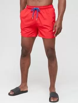 GANT Small Logo Swim Shorts - Red, Bright Red, Size XL, Men