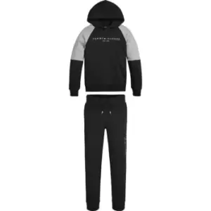 Tommy Hilfiger Essential Hooded Colorblock Set - Black