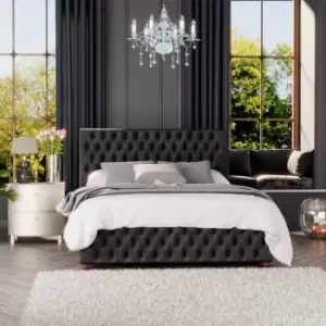 Laurence Llewelyn-Bowen Laurence Llewelyn Bowen Seren Ottoman Storage Bed Mirazzi Velvet Black King