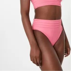 Jack Wills Eco Striped High Waist Bikini Bottoms - Pink