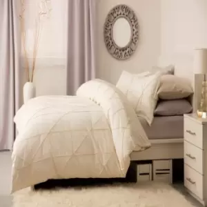 Belledorm Winsford Duvet Cover Set (Single) (Ivory) - Ivory