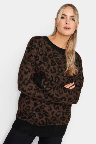 Tall Leopard Print Jumper