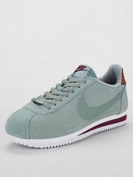 Nike Classic Cortez Premium GreenBurgundy GreenBurgundy Size 3 Women