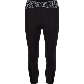 Calvin Klein Performance Tape Capri Leggings - Black/White