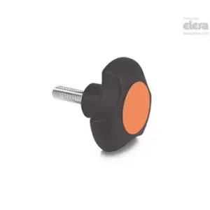 ELESA Lobe knob-VTT.32-C-p-M8x25-C2 Orange