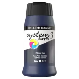 Daler Rowney System 3 Acrylic Paint Phthalo Blue (500ml)