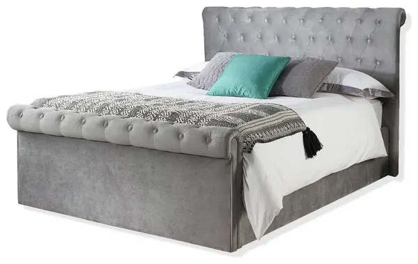 Aspire Aspire Chesterfield Kingsize Ottoman Bed Frame - Grey