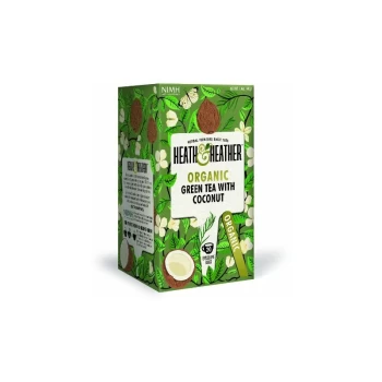 Organic Green Tea & Coconut - 20 Bags - 88040 - Heath&heather