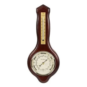 Wooden Barometer & Thermometer