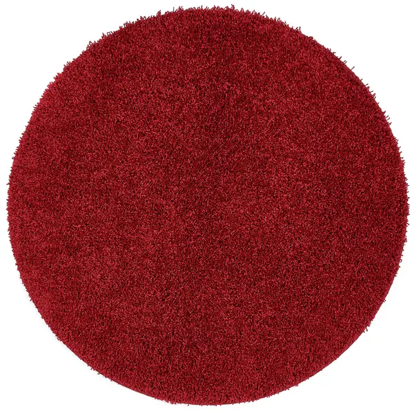 Buddy Mat Buddy Plain Circle Cut Pile Rug - 100x100cm - Red