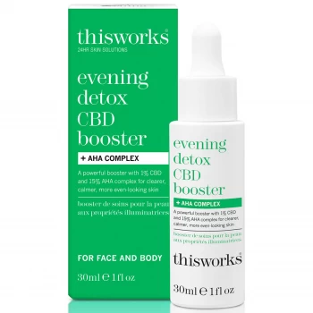 this works Evening Detox CBD Booster and AHA Complex