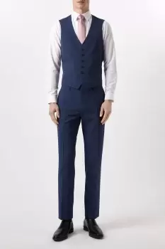 Tailored Fit Navy End On End Waistcoat