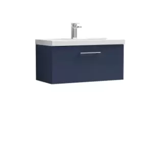 Nuie Arno 800mm Wall Hung 1 Drawer Vanity & Basin 3 Electric Blue