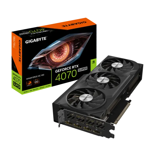 Gigabyte GeForce RTX 4070 SUPER WINDFORCE OC 12GB Graphics Card - GV-N407SWF3OC-12GD