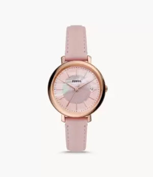 Fossil Women Jacqueline Solar-Powered Pink Eco Leather Watch