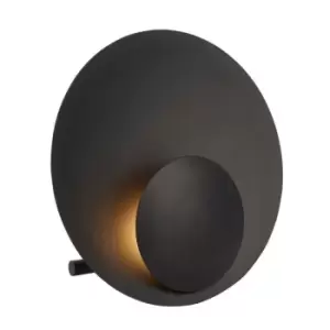 Matt Black Large Modern Table Lamp Light - Integrated LED - 3000K Warm White