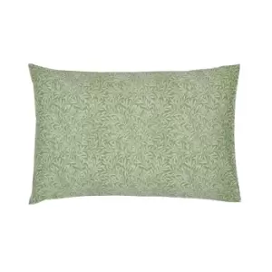 William Morris Willow Bough Pair of Standard Pillowcases, Leaf Green