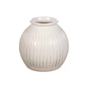 Sass & Belle Grooved Vase Large Off White