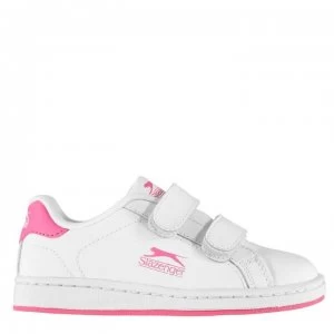 Slazenger Ash Vel Childrens Trainers - White/Cerise