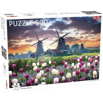 Tactic Old Mills and Tulips Jigsaw Puzzle - 500 Pieces