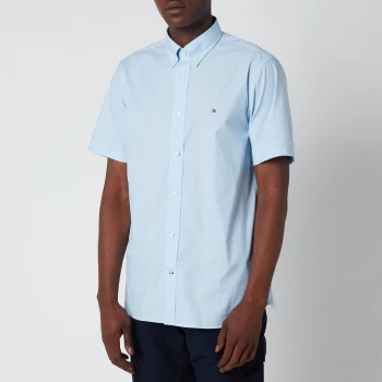 Tommy Hilfiger Mens Soft Poplin Short Sleeve Shirt - Copenhagen Blue - M