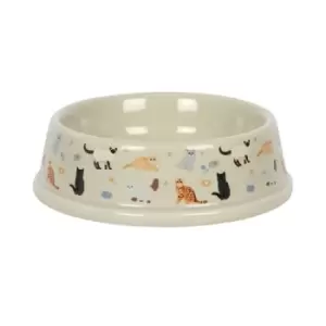 Cat Print Food Bowl