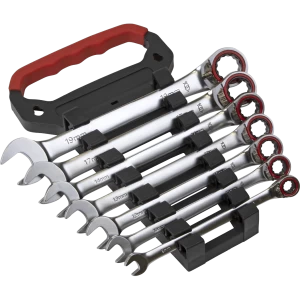 Sealey 7 Piece Reversible Ratchet Combination Spanner Set