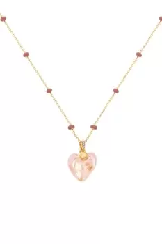 Pink 'Sentiment' Heart Necklace