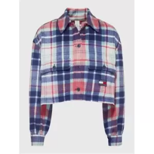 Tommy Jeans Tjw Tommy Tartan Crop Overshirt - Multi