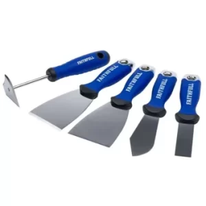 Faithfull Set of Decorating Triangular Scraper Stripping Filler Putty Knife