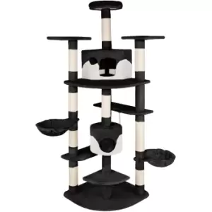 Tectake Cat Tree Scratching Post Fippi - Black/White