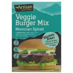 Artisan Grains Moroccan Spiced Veggie Gluten Free Burger Mix - 200g x 6 (Case of 1)