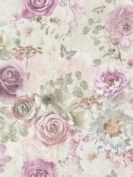 Arthouse Vintage Flower Wallpaper