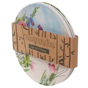 Bamboo CompositeBotanical Gardens Reusable Plate Set of 4