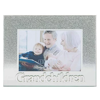 5" x 3.5" Silver Glass Frame - Grandchildren