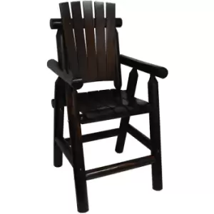 Watsons - Large Bar Chair Outdoor Wooden - Burntwood - Burntwood