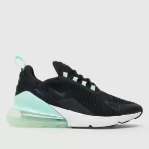 Nike Black & Green Air Max 270 Youth Trainers