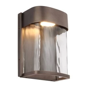 LED 1 Light Outdoor Small Wall Light Bronze IP44